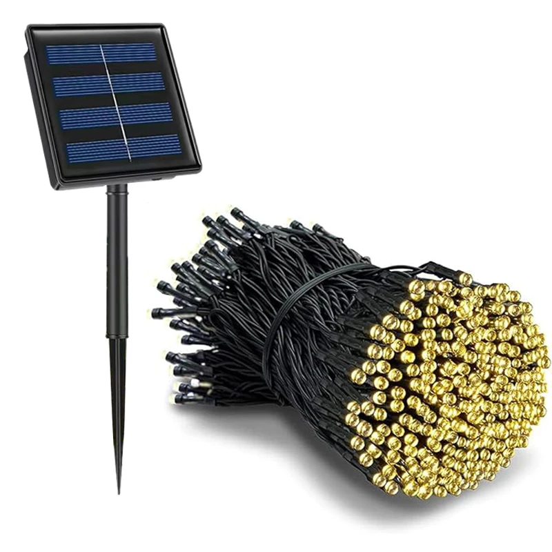 

Solar Light 8-mode 30/100/200/300 LED Outdoor Waterproof Fairy Flower Wreath Light Christmas Party Decoration Garden Solar Light