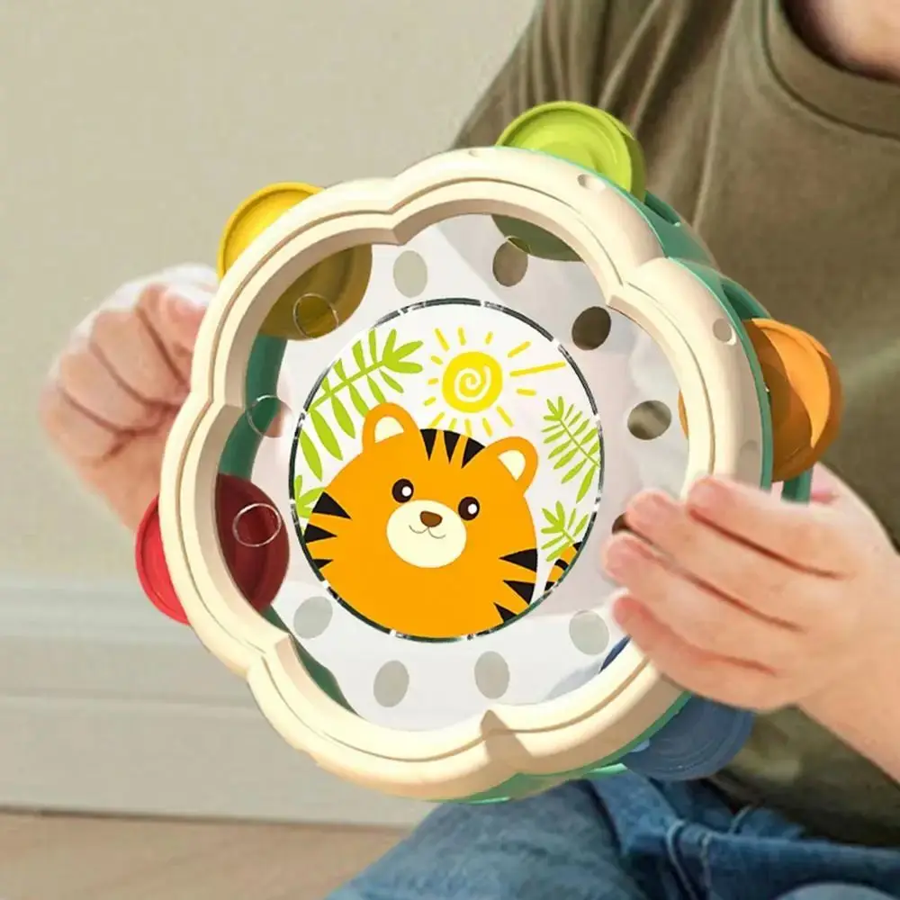 

Educational Children Hand Tambourine Cartoon Deer Grasp Traning Children Hand Bell Music Cultivation ABS Kids Hand Drum New Baby