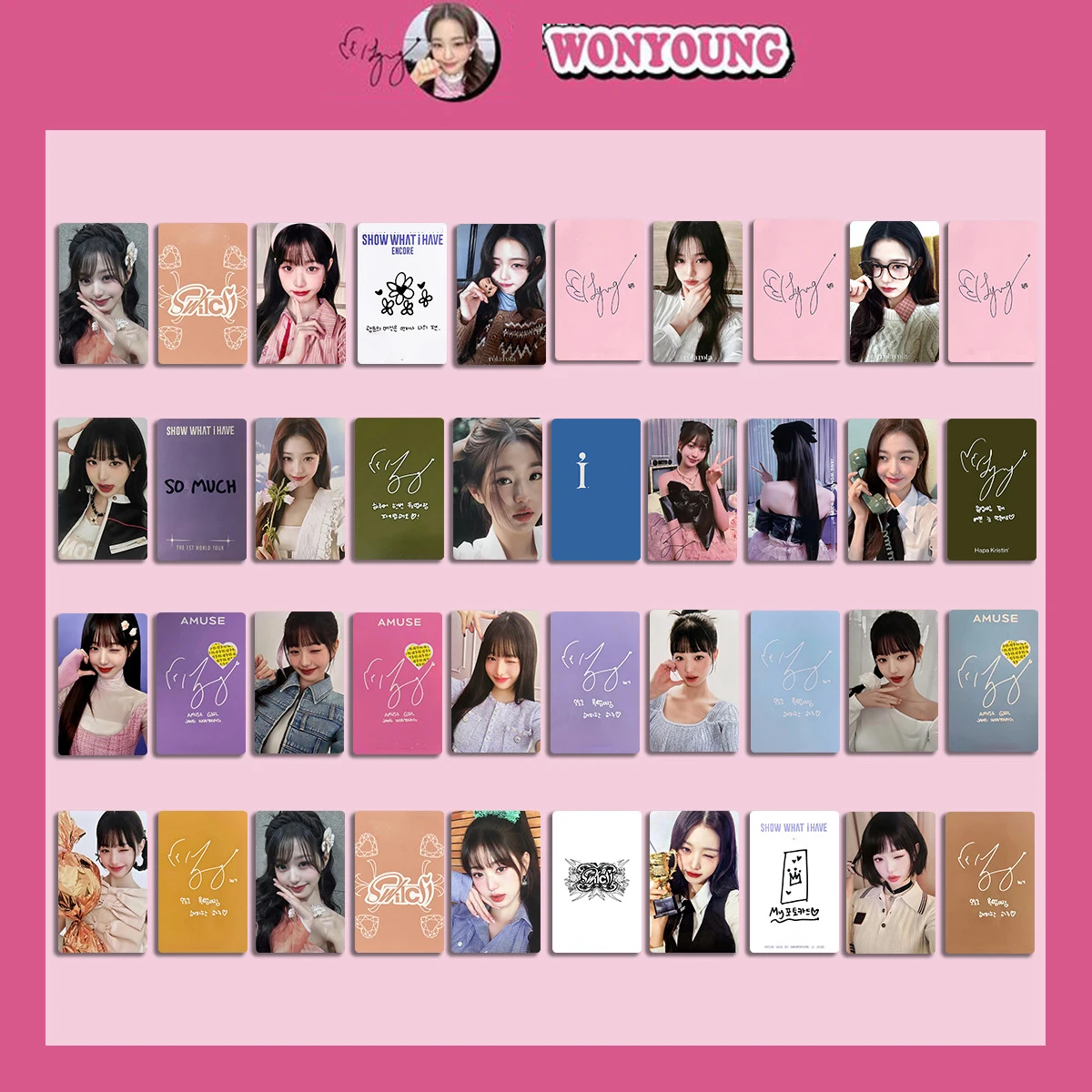 5/20Pcs/Set Kpop Wonyoung Selfie Photocards Gaeul Liz Yujin 3th Anniversary Lomo Cards Two Sides Postcards Fans Collection Gifts