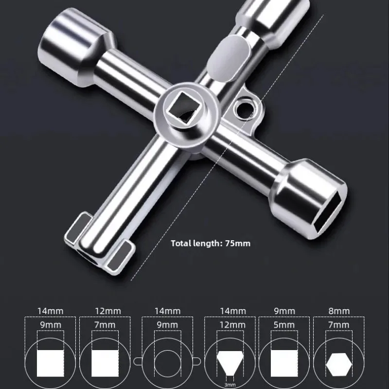 For Hand Screwdriver DIY Socket Screwdriver Head Combination Cross Portable Silver Multifunctional