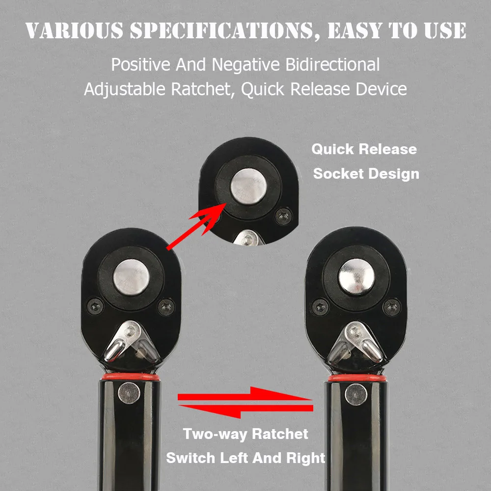 Imagem -02 - Chave de Torque de Bicicleta 560nm Ferramentas de Oficina Mecânica Dinamométrica Profissional para Reparo de Acionamento de Carro Chave Catraca Chave