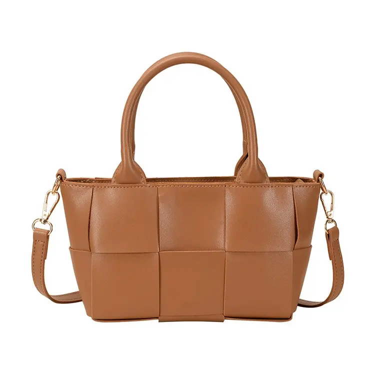 

Осенняя тканая квадратная сумка 2025, женская стильная сумка через плечо с регулируемым ремешком, индивидуальная маленькая сумка через плечо