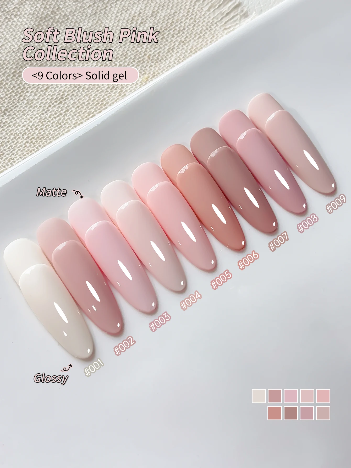 Jillradia 9-Colors New Popular Solid Gel Nail Gel Semi Permanent Nail Art Soaking UV LED Gel Christmas Manicure Gift Nail Salon