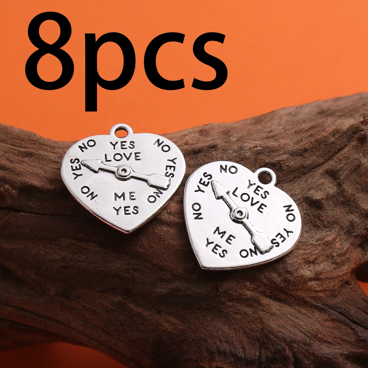 Vintage Fashion Earrings - 8-Piece Set of Love-Themed Accessories, Vintage