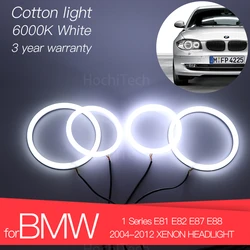 Hight Quality LED Angel Eyes Kit Cotton White Ring For BMW 1 Series E81 E82 E87 E88 2004-2012 XENON HEADLIGHT