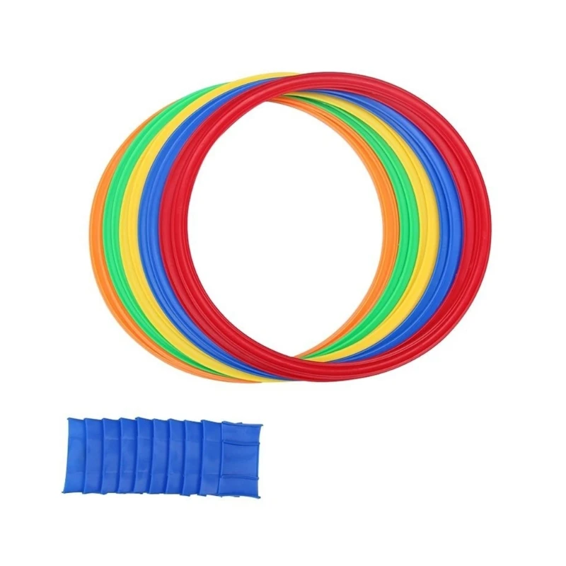 

Colorful Jump Hoop Set Indoor Sports Game Physical Training Jumping Hoops Family Backyard Activity Toy Children Gift