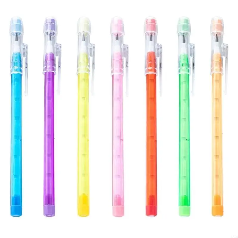 G8TA Stackable Pencils Popup Plastic Pencil с Eraser Top MultyColor Spredlucent Multiopl Multiopt Pencil.