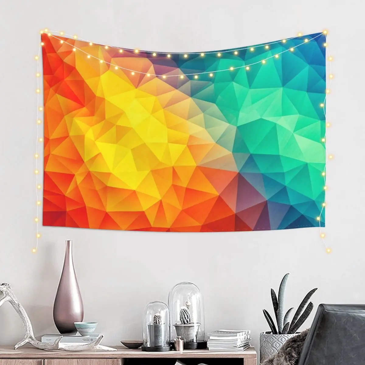 Abstract Multi Color Cubizm Painting Tapestry Things To The Room Decoration Room Cute Room Decor Tapestry