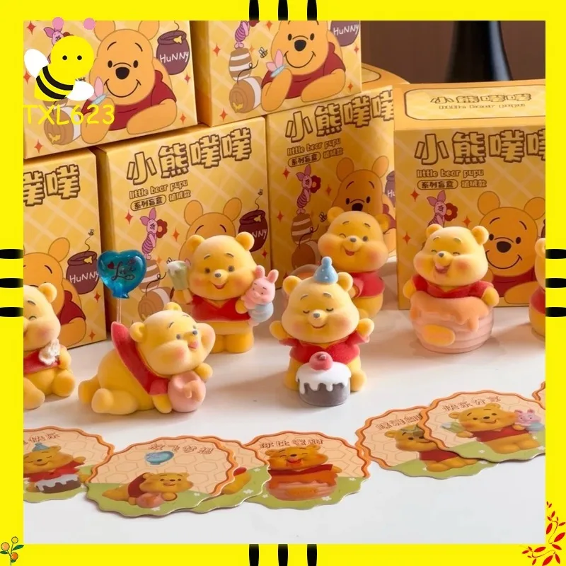 

Cute Little Bear Pupu Blind Box Winnie Pooh Random Action Design Peripheral Figurines Collectible Toys Desktop Ornaments Gifts