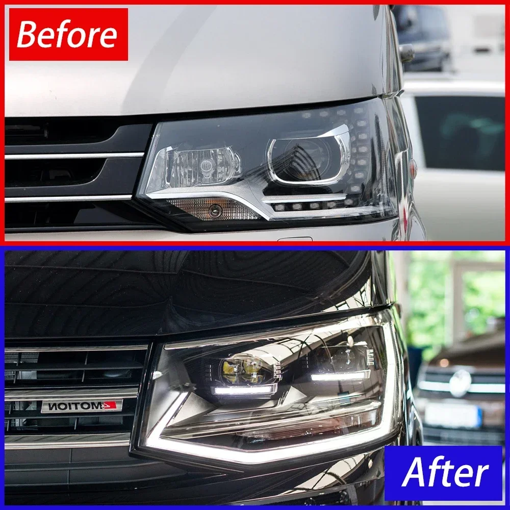 

Car Head Lights Assembly For 2012-2015 VW Multivan T5 Upgrade New LED Auto Headlights Projector Double Lens Hot Sale Accessories