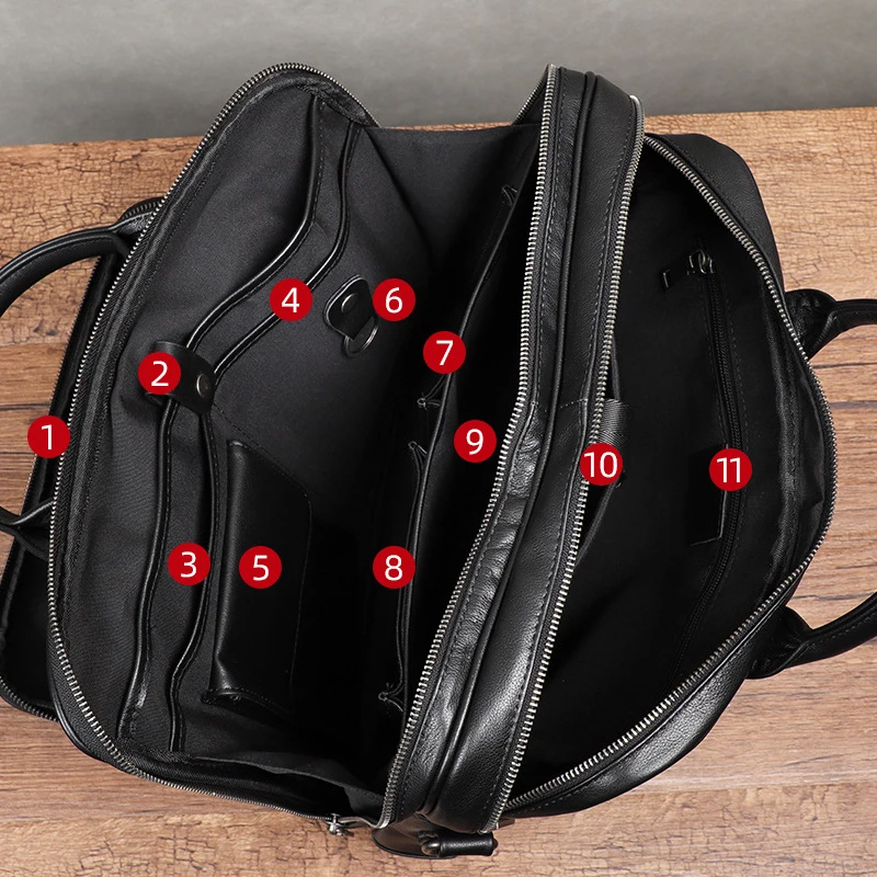 Valigetta in pelle di vacchetta di qualità Borsa da viaggio morbida in pelle di mucca Ture Borsa da uomo d'affari Nuova borsa a tracolla in vera pelle di mucca