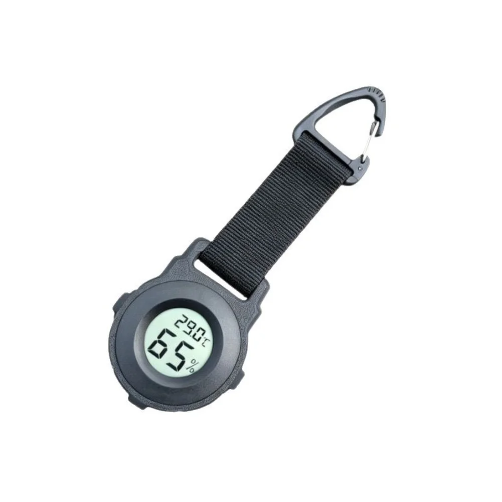 

1pcs Outdoor Hiking Camping Attachment System Backpack Clip On Thermometer Hygrometer Thermohygrometer