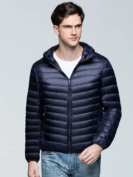 Mann Winter Herbst Jacke weiße Ente Daunen jacken Männer Kapuze ultraleichte Daunen jacken warme Outwear Mantel Parkas im Freien