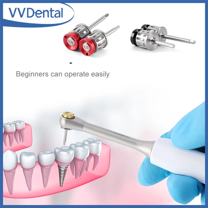 Dental Universal Implant Torque Wrench Electric Torque Driver Wrench Ratchet with 16Pcs Colorful Screwdriver