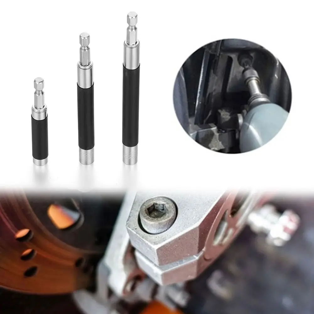 80/120/140mm Magnetic Screwdriver Bit Holder Hex Adapter Quick Release Drill Extension Rod Batch Bar Chuck Nut Screw Strecthable