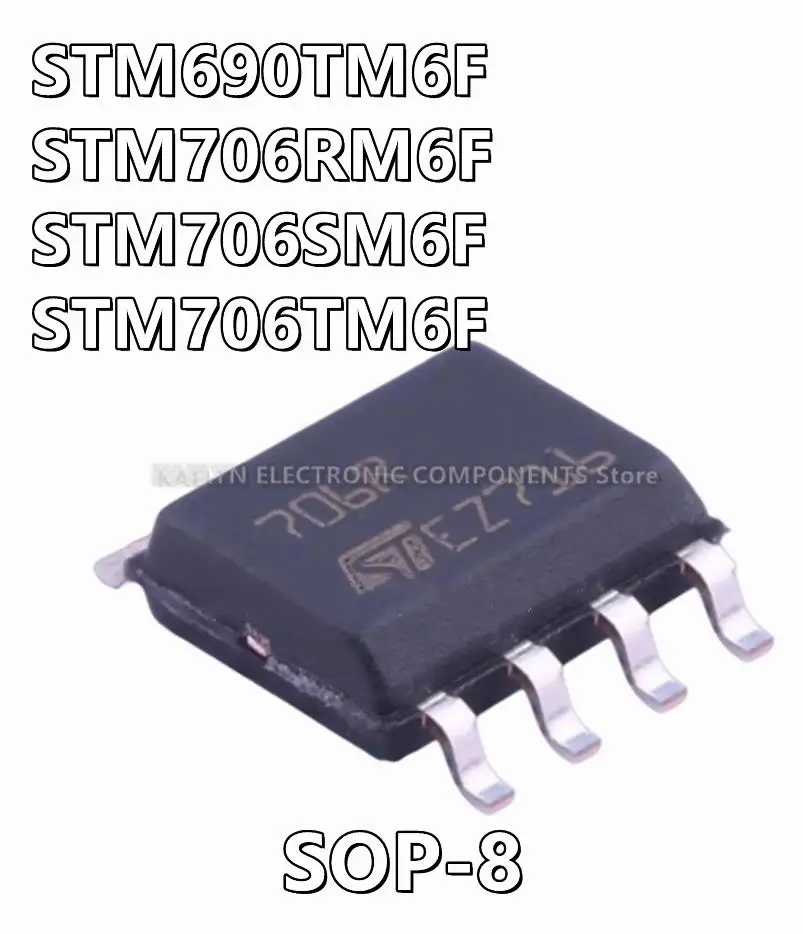 10Pcs/lot STM690TM6F 690T STM706RM6F 706R STM706SM6F 706S STM706TM6F 706T Supervisor Push-Pull, Totem Pole 1 Channel 8-SOIC