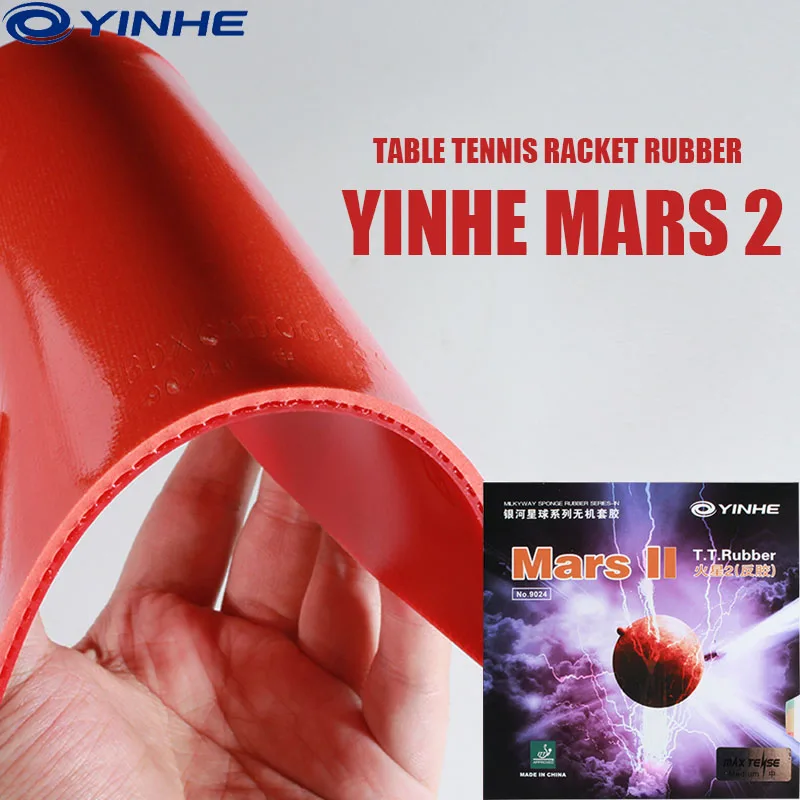 Original YINHE MARS 2 Table Tennis Rubber Non-Sticky Ping Pong Rubber Topsheet with Pre-tuned Cake Sponge for Loop Driving