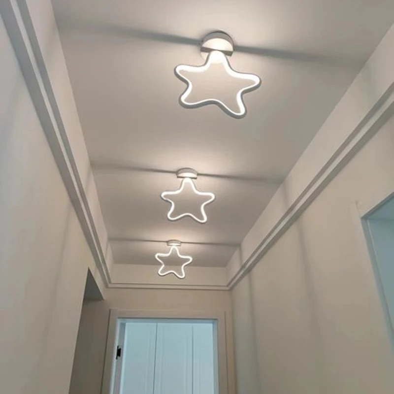 

LED Ceiling Lights 12W White Black Trichromatic Lighting Chandeliers Panel Corridor Lustres Room Fixtures Luminair Hanging Lamp