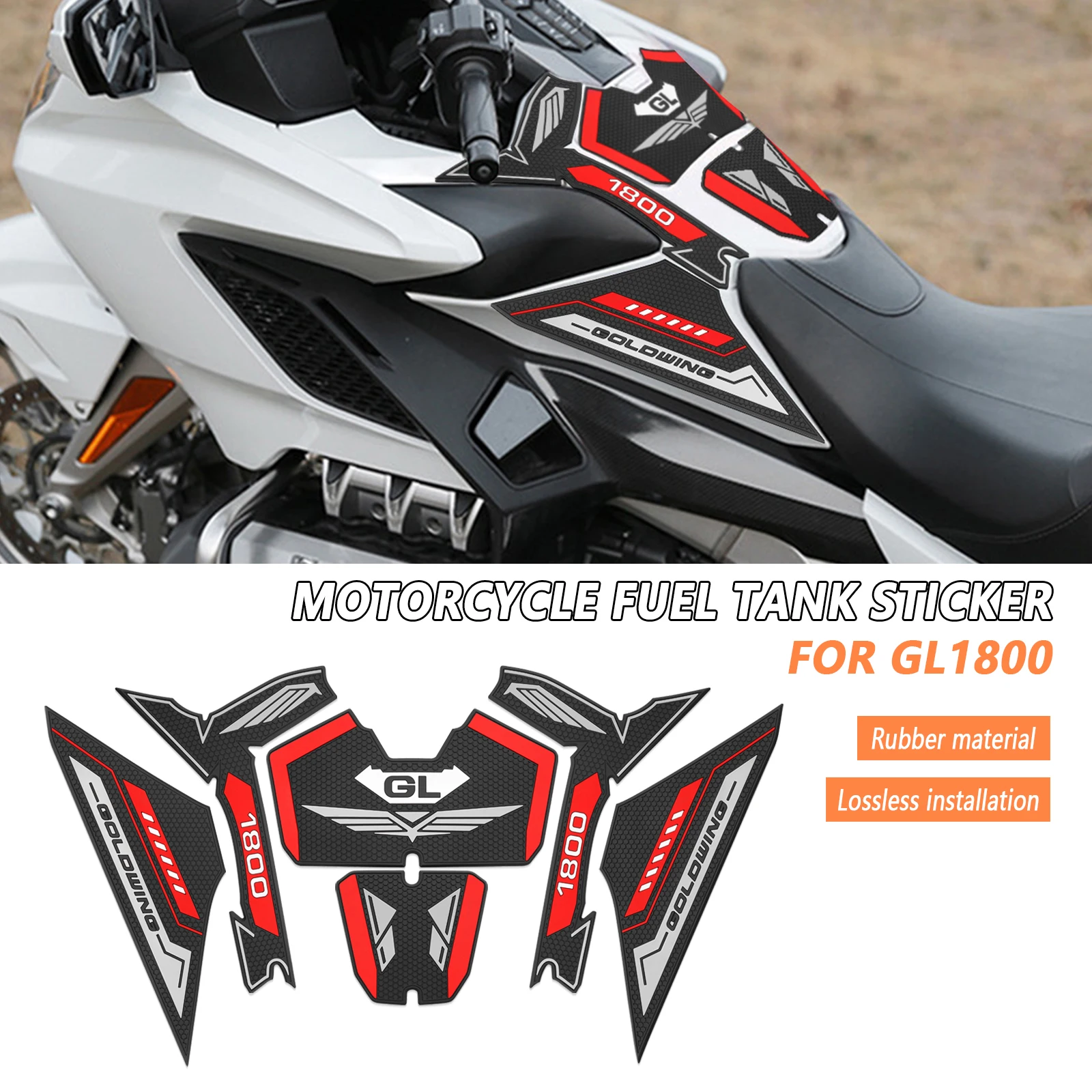 

For Honda Gold Wing GL1800 2024 GL 1800 2018-2025 Motorcycle Tank Pad Side Grips Gas Fuel Oil Knee Protector Stickers Decals