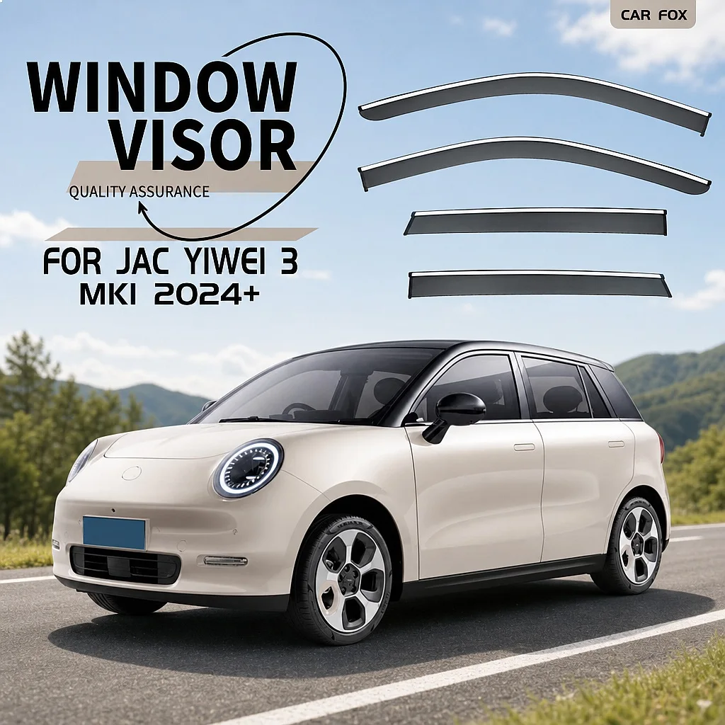 

For JAC Yiwei 3 Hatchback 2024+ Car Window Visor Rain Sun Shade Side Windshield Awning Auto Accessories