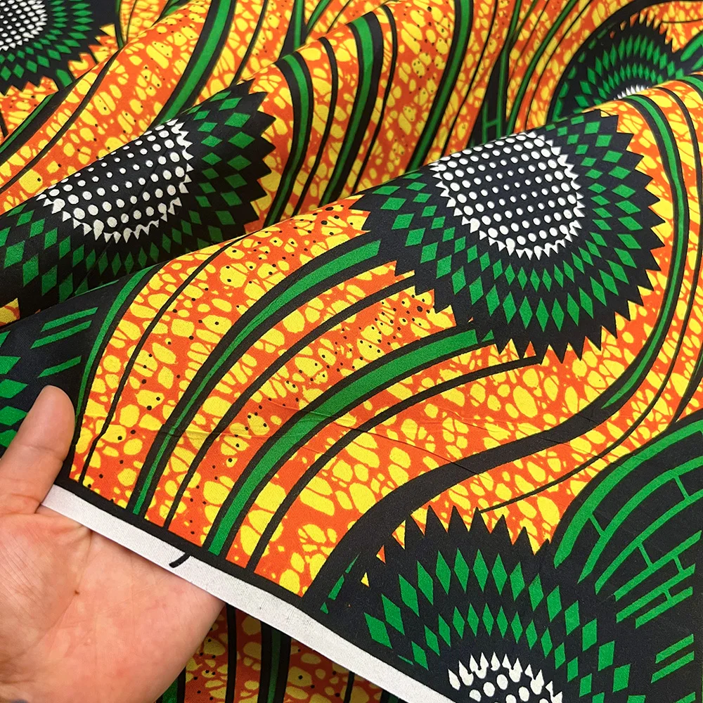 6 ياردة أنقرة الشمع النسيج 2025 جودة عالية قماش طباعة الشمع الأفريقي الأفريقي مضمون حقيقي الشمع الحقيقي