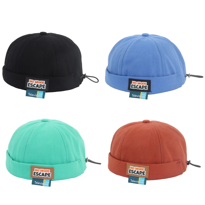 Brimless Hip Hop Hat Docker Caps pannelli elastici Skullcap cappelli da marinaio uomo donna moda cotone Streetwear berretti berretto originale