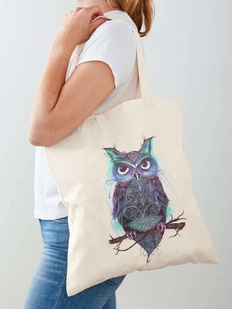 Moon owl Tote Bag Canvas shoulder bag canvas tote bags canvas tote Cloth bags