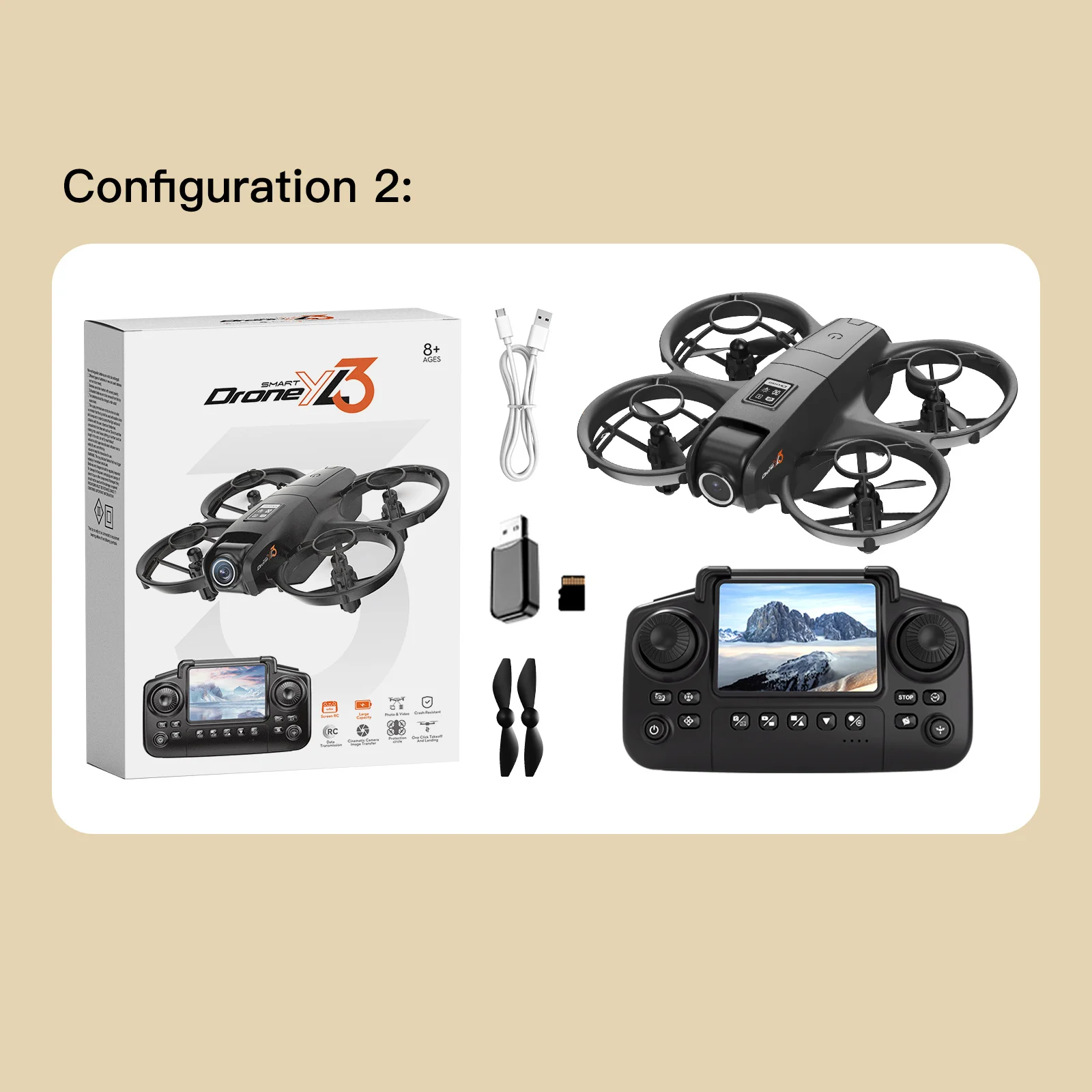 Drone de Viaje Plegable YL3 con Doble Cámara HD Antivibración, Control por Gestos y Posicionamiento por Flujo Óptico S2d3597e551394baba5cb2f97460fe070p