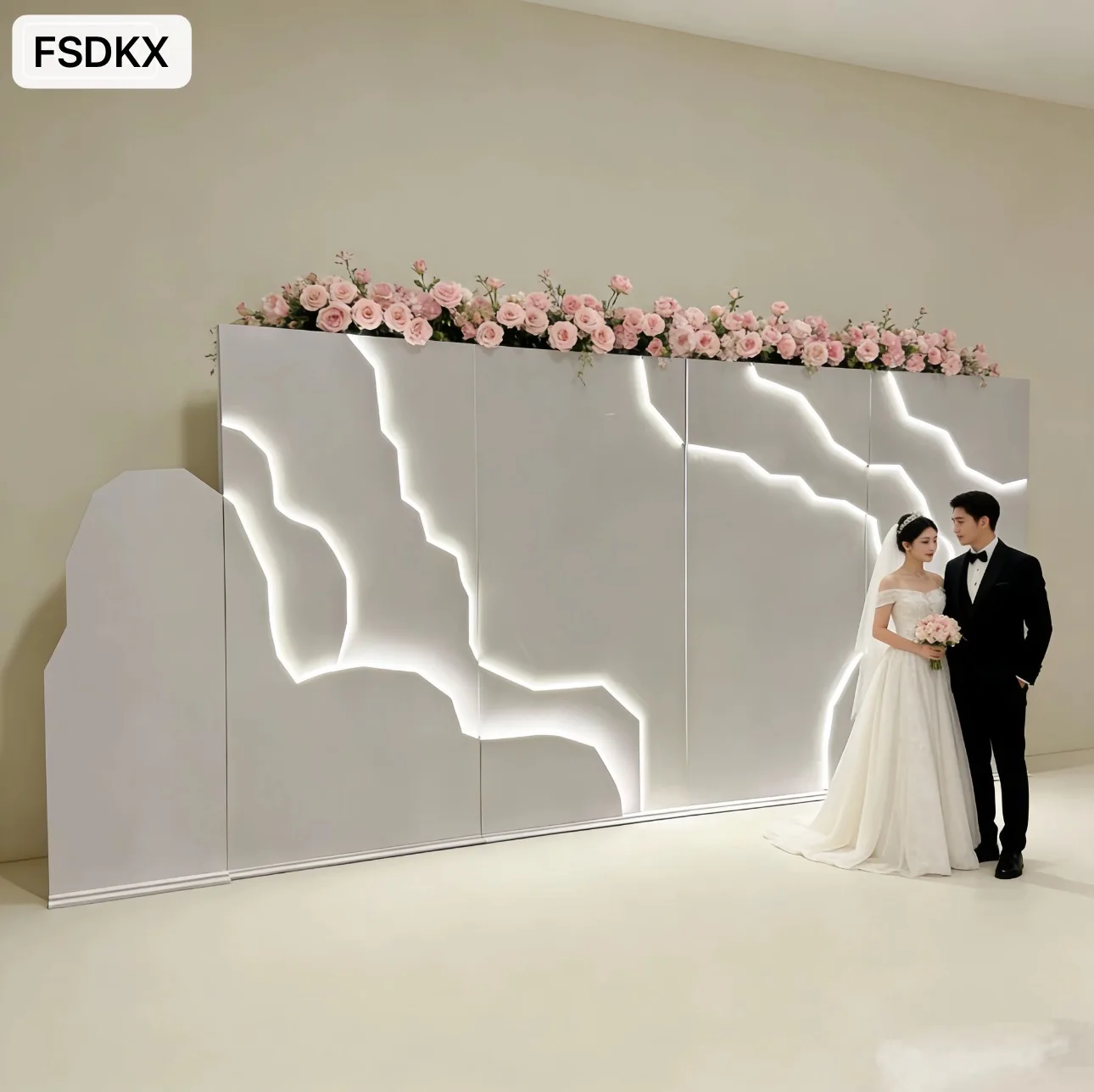 FSDKX Modern Design Wedding Backdrop Arch Decorations for Background Support for Wedding Parties