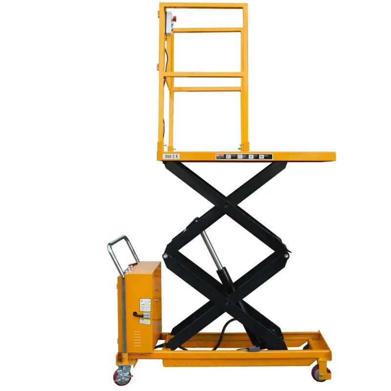 Mesa elevadora de tijera hidráulica Rise 2m 4m, plataforma móvil Manual de 500KG, manipulación de materiales para taller de camiones