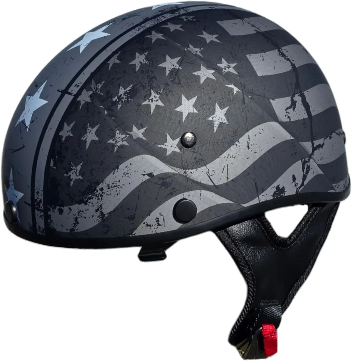

Warrior Motorcycle Half Helmet with Sunshield/Adjustable Size Dial DOT Half Face Skull Cap for Bike Cruiser Chopper Moped Scoote