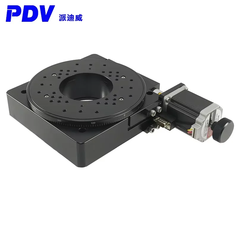 Pianta di rotazione motorizzata PDV PX110-200, scrivania rotante di precisione, piattaforma rotante ottica, equipaggio di sfere diametro 200 mm Palcoscenico rotante