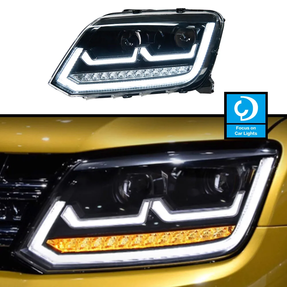 

Car Front Headlight For Amarok Headlights 2010-2020 HeadLamp LED Styling Dynamic Turn Signal Lens Automotive Assembly