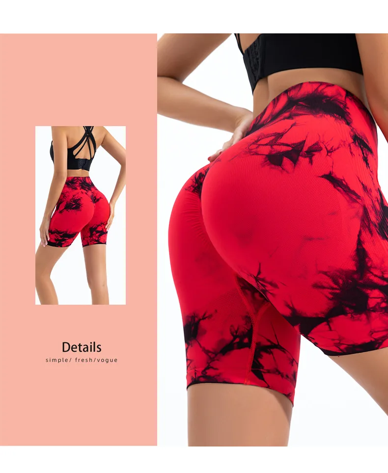 

Бесшовные женские брюки для йоги персикового цвета, высокоэластичные спортивные шорты с принтом, брюки для фитнеса с высокой талией и подъемом бедер.