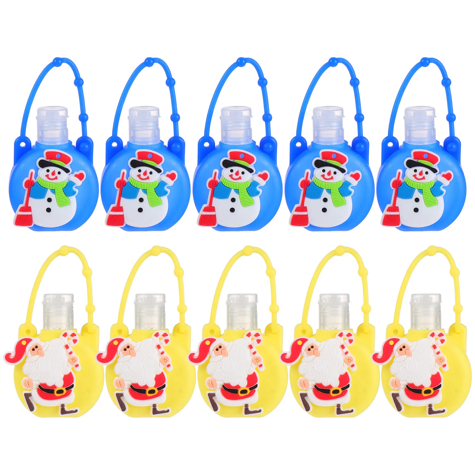 

10 Pcs Christmas Travel Bottles Portable Storage Containers Reusable Plastic Empty Hand Lotion Bottle For Shampoo Body