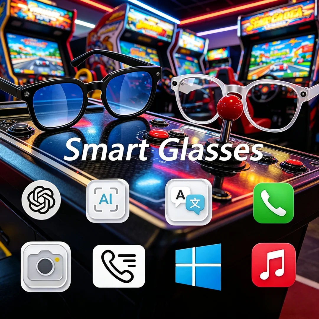 Luminous Quintessential AI Smart Glasses AI Translation 8MP HD Camera 4K Shooting Image Bluetooth Call Recording Music Smart