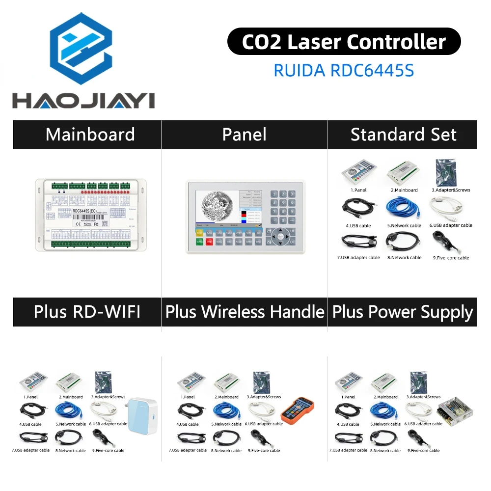 Ruida 6445S RDC6445S CO2 Laser Controller Upgrade 6445 6445G RDC6445G Systems for CO2 Laser Cutting Engraving Machine