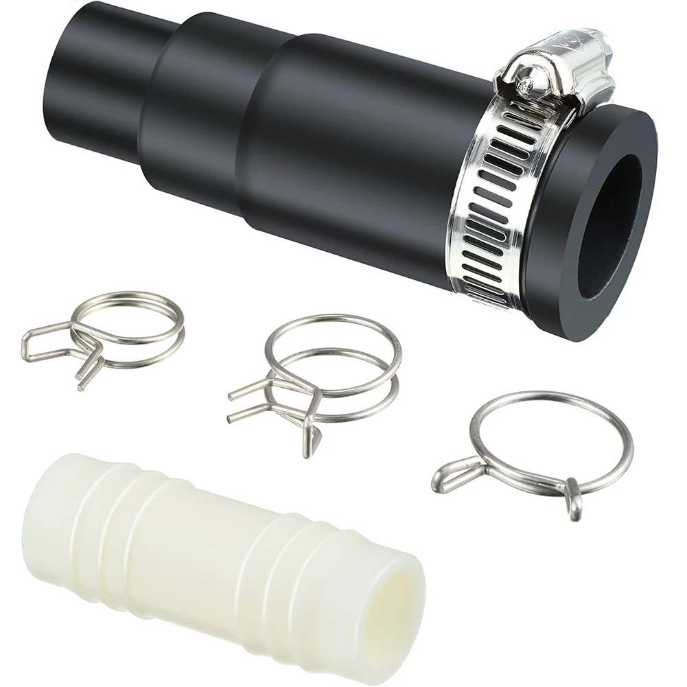 

Dishwasher Drain Hose Adapter Kit with Hose Clamp and Multiple Spring Clamps Compatible with Various Disposal Hose Sizes