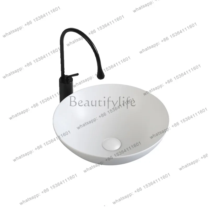Household Balcony Small Size Face Wash Basin Ceramic Bathroom Mini Single Basin