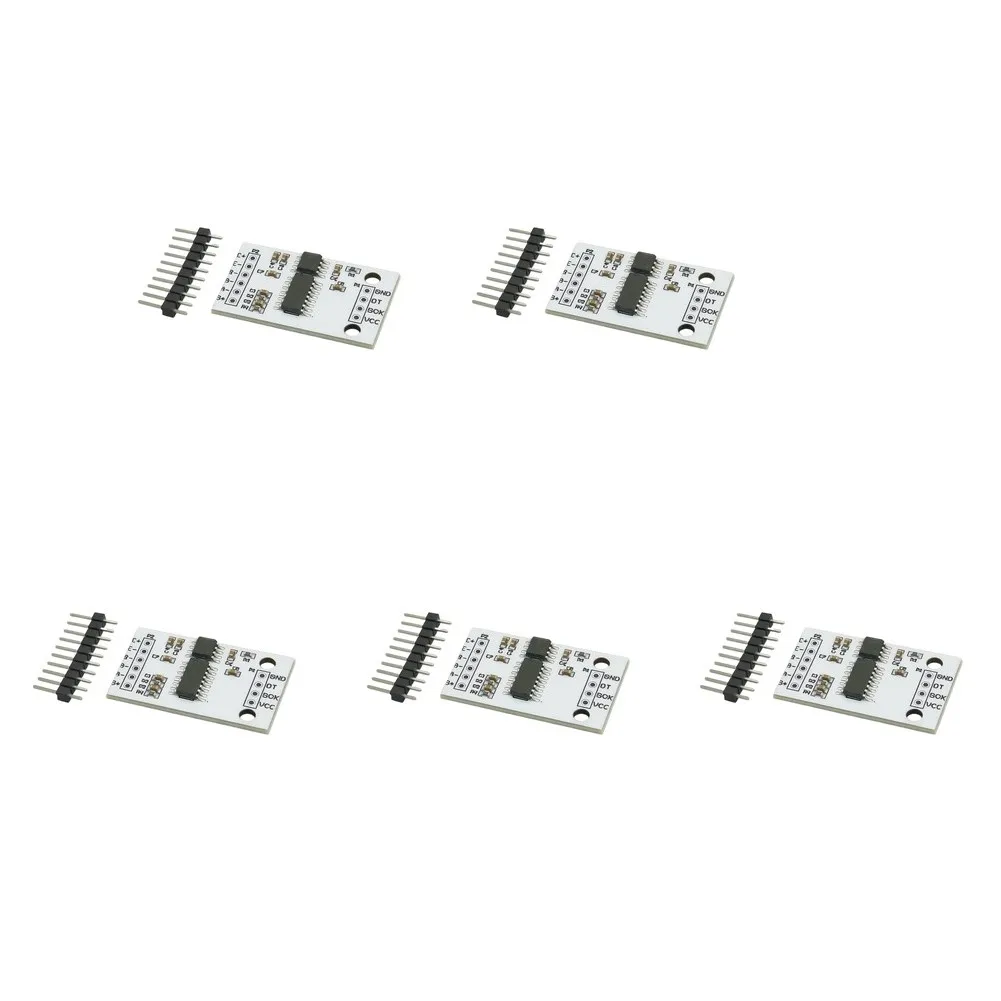 5pcs HX711 Dual Channel Load Cell Sensor Module 24-Bit Resolution with TL431 Voltage Regulation for Accurate Weighing