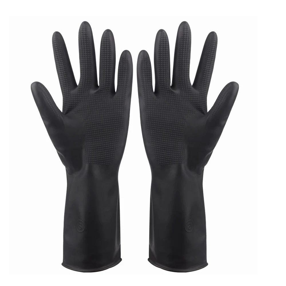 Hair Color Gloves Reusable Hair Dye Gloves Blend Bleach Glove For Hair Salon Black Reusable Gloves For Hair Coloring Dyeing