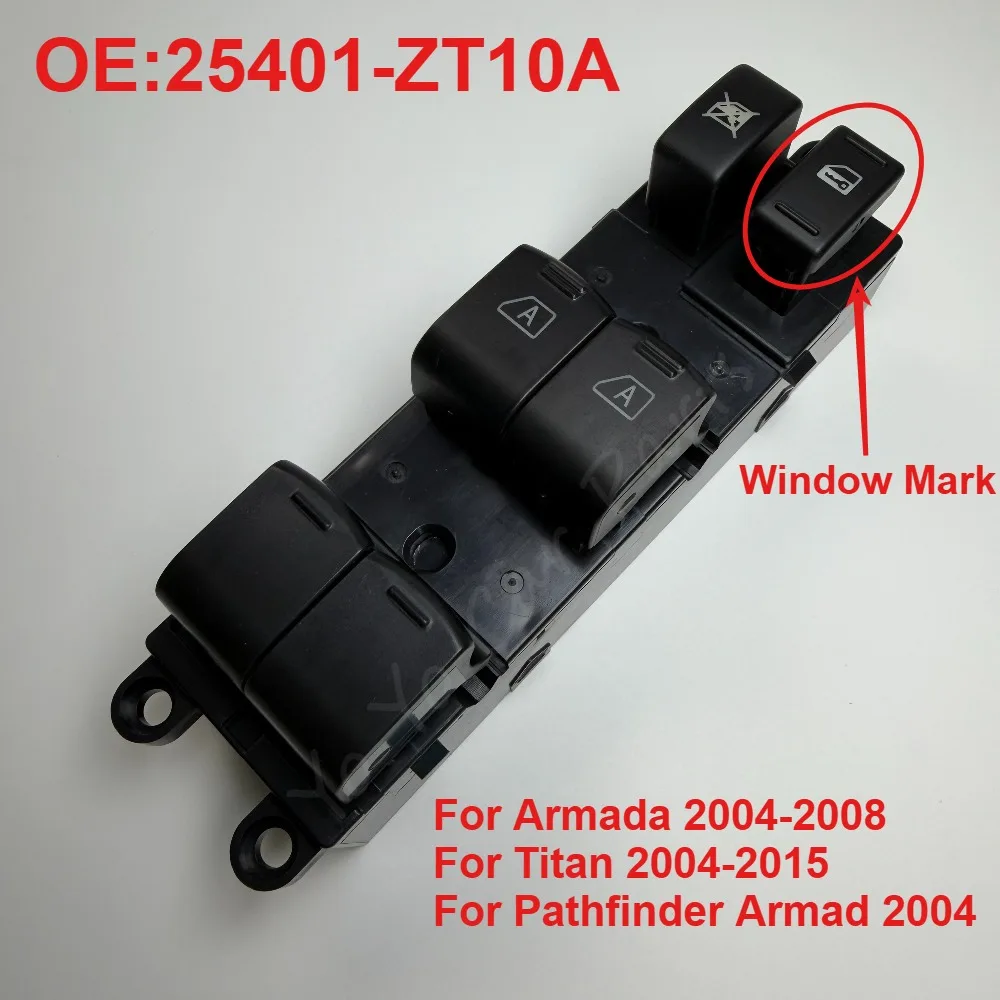 25401-ZT10A Car Master Window Controller Lifter Switch For Nissan Armada Infiniti QX56 2004-2007 For Nissan Titan 2004-2014