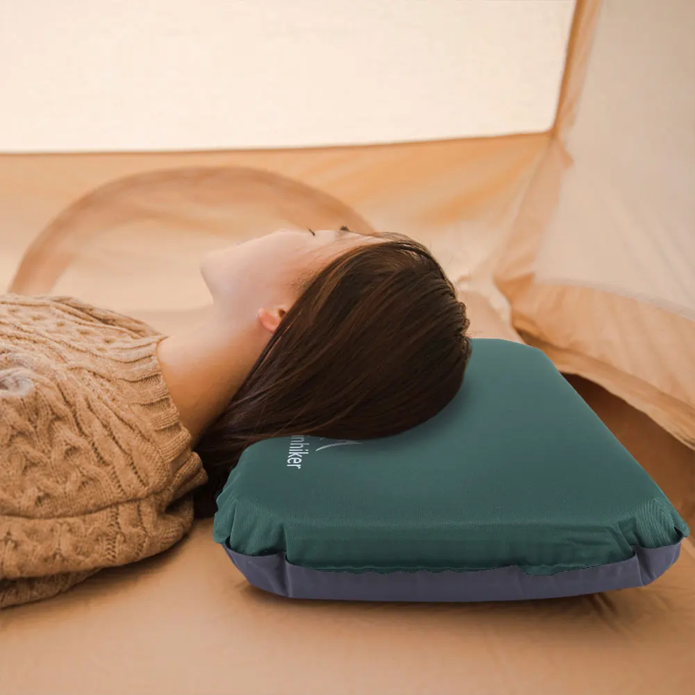 Portable 3D Ultralight Self Inflating Sleeping Pillow Camping Air Pillow High Rebound Compressible Travel Pillow Neck Protect