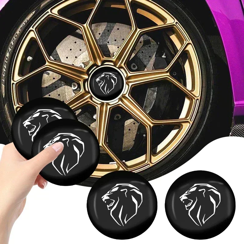 

4Pcs 56mm Car Wheel Center Hub Cap Badge Emblem Decal Wheel Sticker For Peugeot 308 307 206 208 207 3008 106 Auto Accessories
