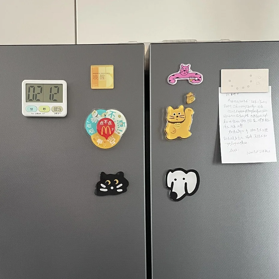 Acrylic Cartoon Fridge Magnet Anime Characters Korean-Style Animal Themed Magnetic for Instagram Style Fridge Decoration