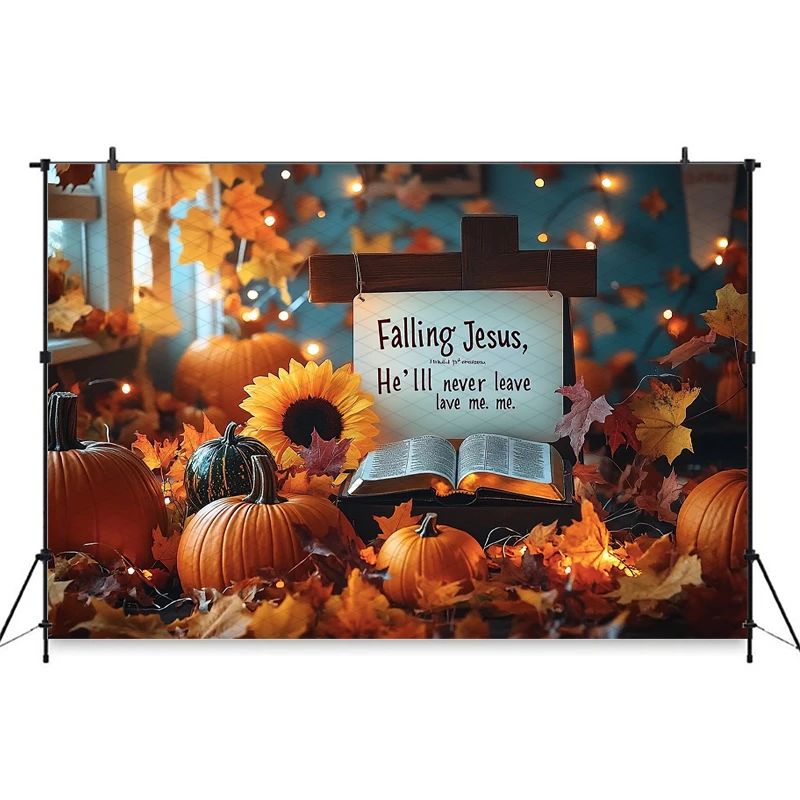 Mocsicka осенний фон деревянный крест книга тыква вечерние баннер желтые опавшие листья декор подсолнечника осенний фото фон