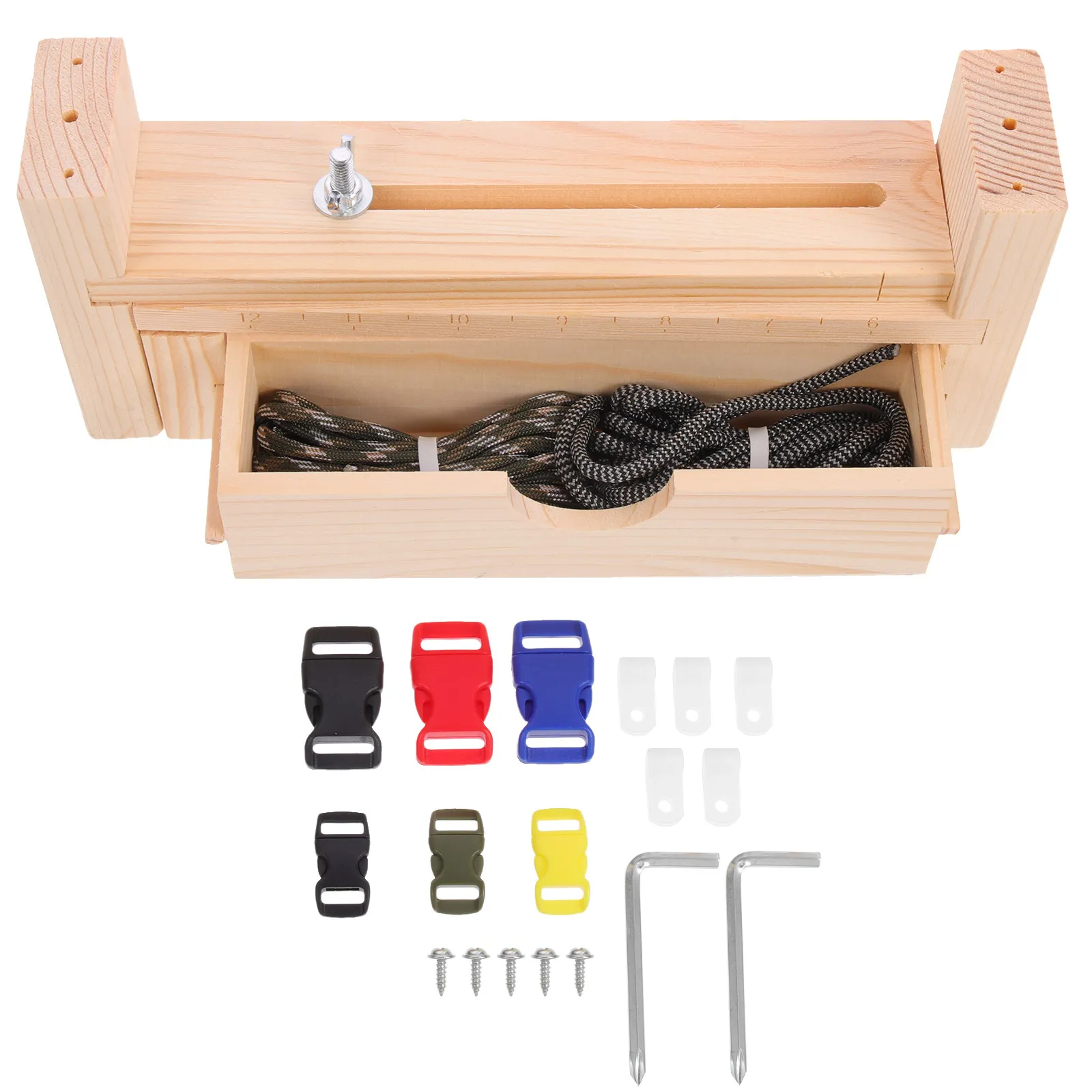 1Set Professional Wooden Lanyard Bracelet Weaving Machine DIY Kit for Handmade Crafts Easy Portable Safe Craft Tool Bracelet