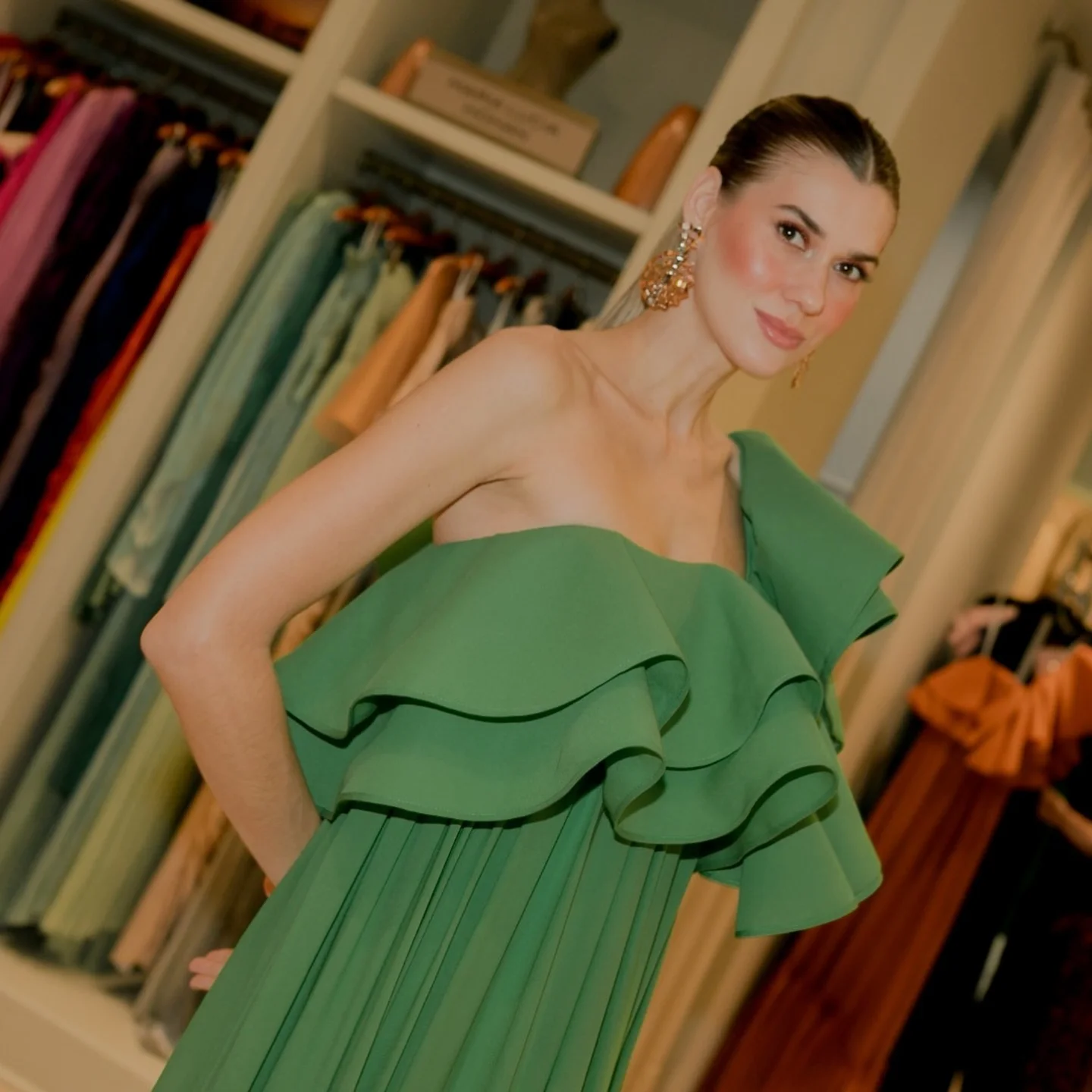 2025, elegantes grünes langes Abend-Partykleid, eine Schulter, plissiert, Chiffon, Abschlussball, formelles Kleid, Vestidos de Fiesta, Urlaubskleid