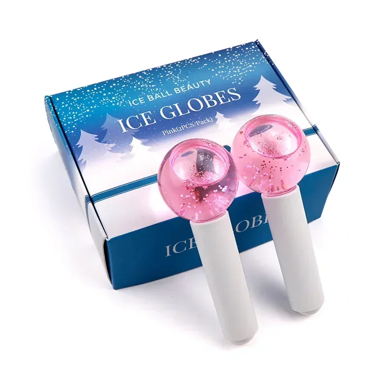 Rotating Ice Wave Ball Set Facial Massage  Pack Crystal Glass Anti Freeze Women's Beauty and Moisturizing Special Gifts