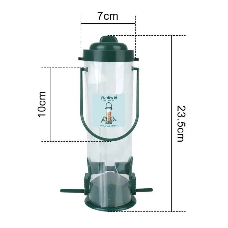 Pet Supplies Bird Feeder Bird Feeding Tool Outdoor Decoration Garden Paddock Wild Bird Seed Feeder Hanging Tableware Yunliwei